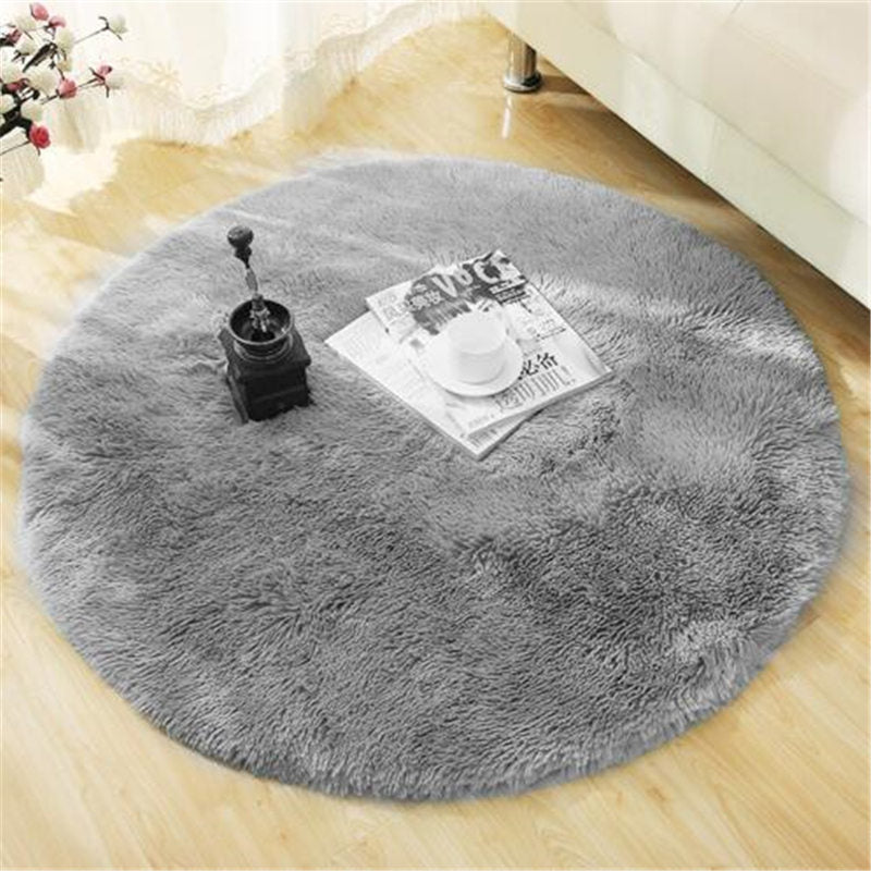 Fluffy Round Plush Rug For Living Room - Zen Home Ideas