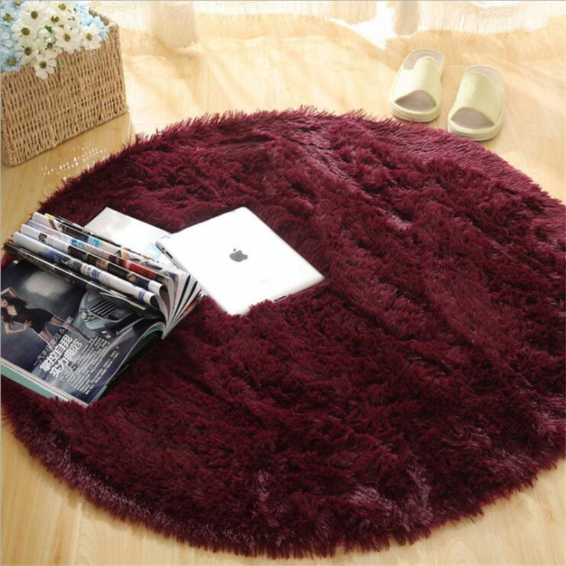 Fluffy Round Plush Rug For Living Room - Zen Home Ideas