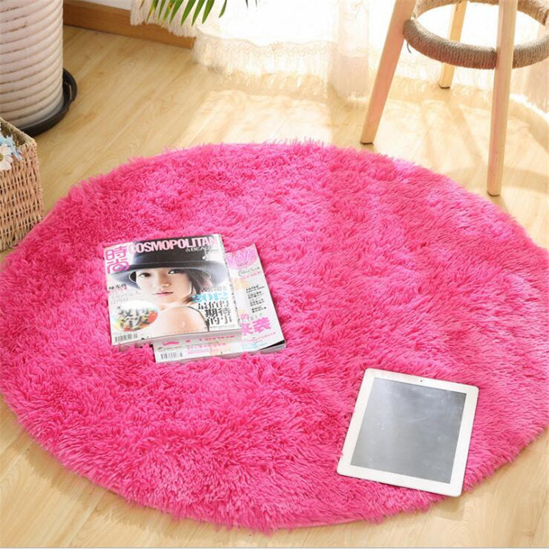 Fluffy Round Plush Rug For Living Room - Zen Home Ideas