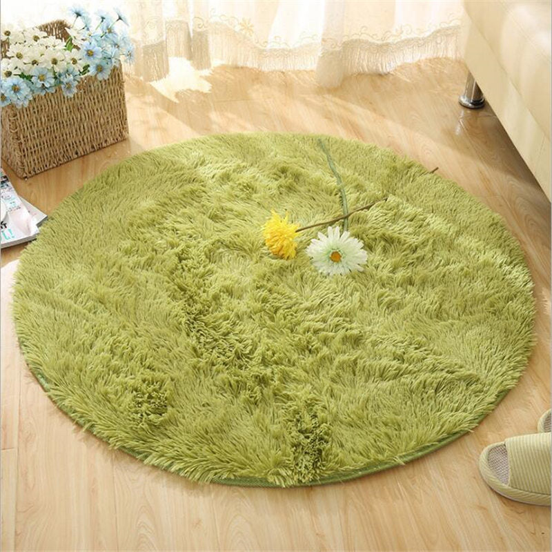 Fluffy Round Plush Rug For Living Room - Zen Home Ideas