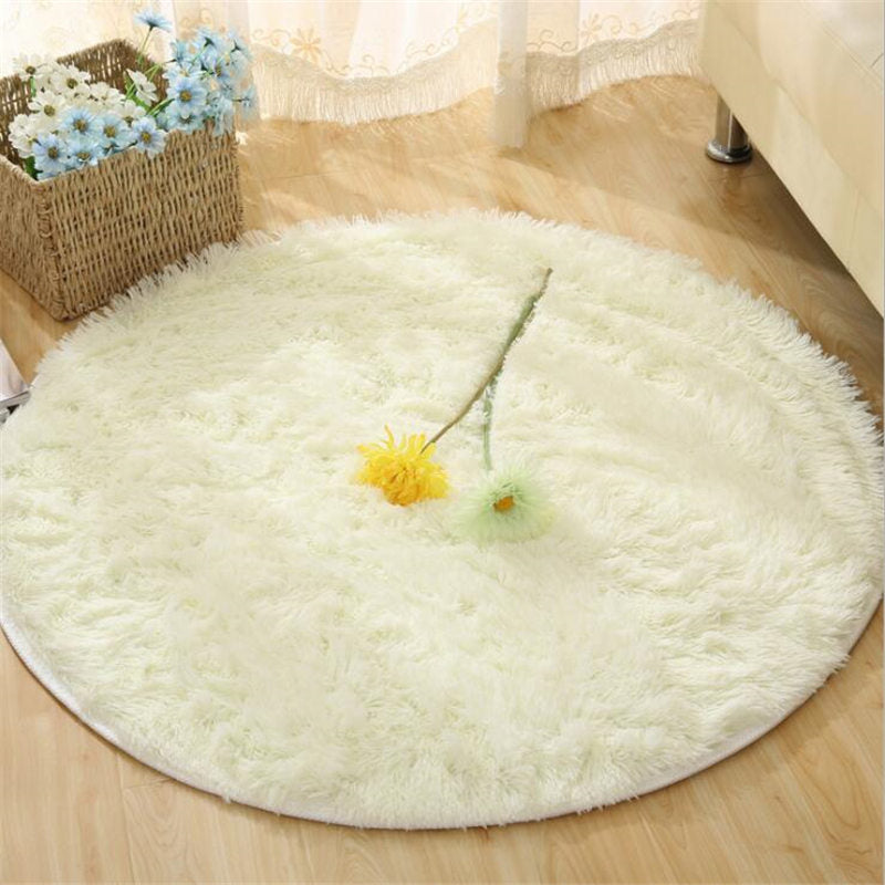 Fluffy Round Plush Rug For Living Room - Zen Home Ideas